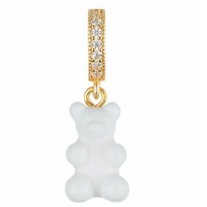 Crystal Haze Nostalgia Bear gold-plated, resin and cubic zirconia pendant